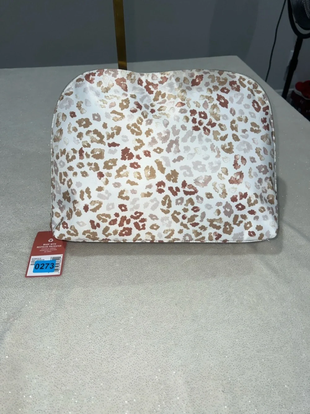 Sonia Kashuk Large Dome Cosmetic Case Set White Leopard Print NWT